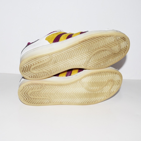 Adidas Superstar White Power Berry Gold Sneakers - Picture 8 of 9